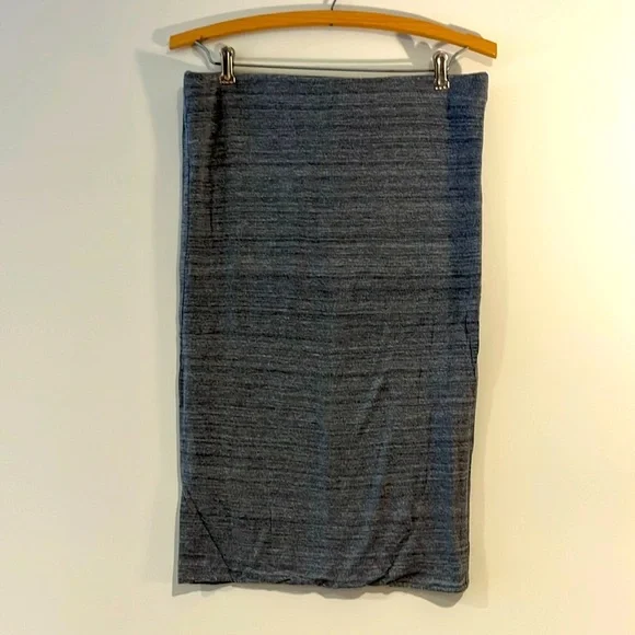 Ann Taylor LOFT Heather Gray Medium Pencil Skirt 24” Length Casual Stretch - Picture 1 of 6